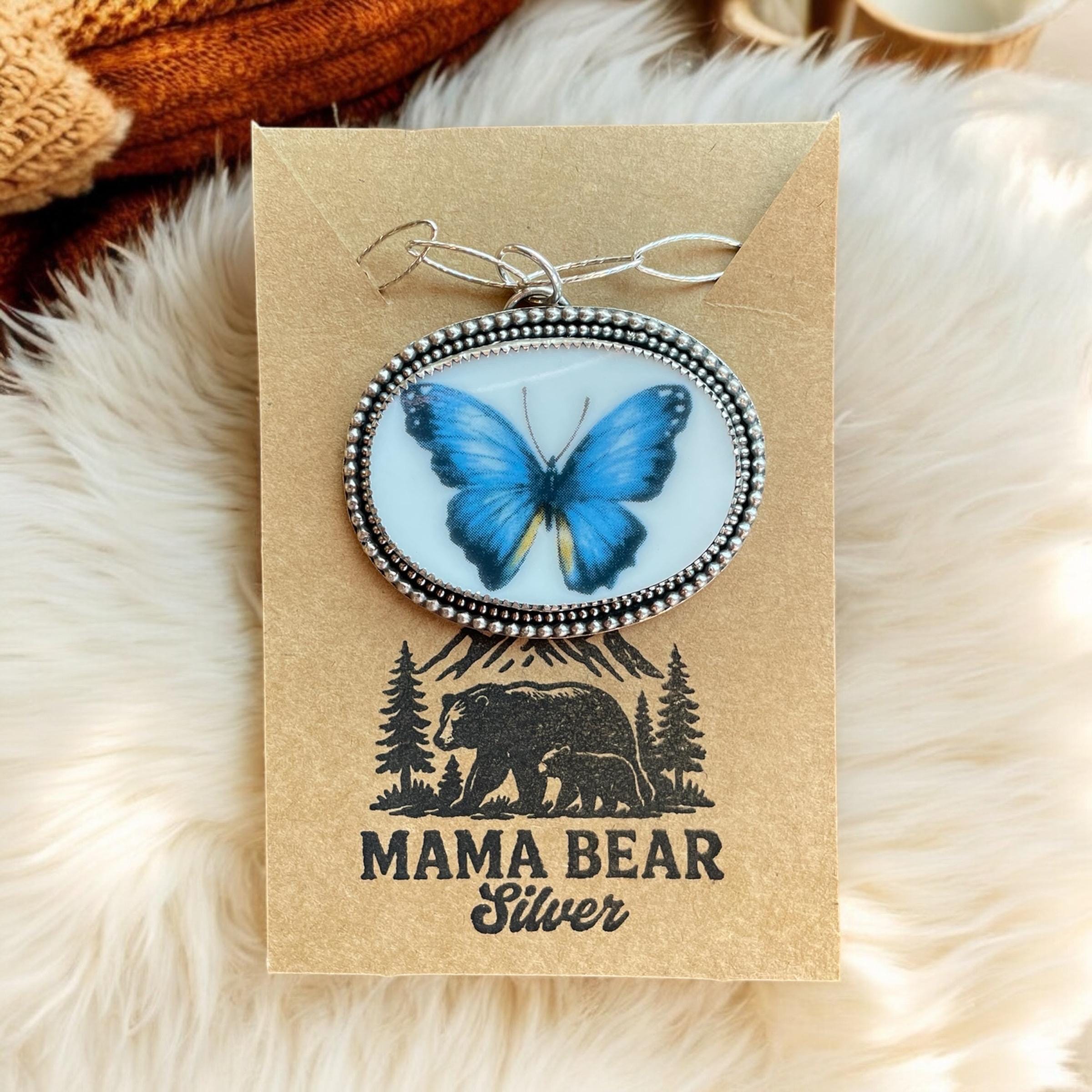 Blue Butterfly Necklace