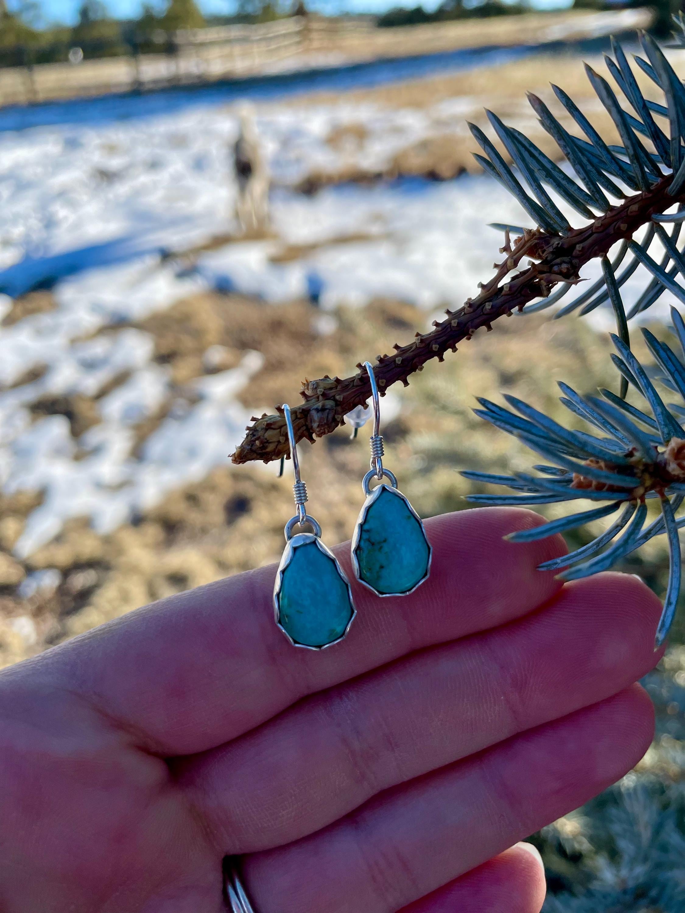 Royston Turquoise Pear Dangles