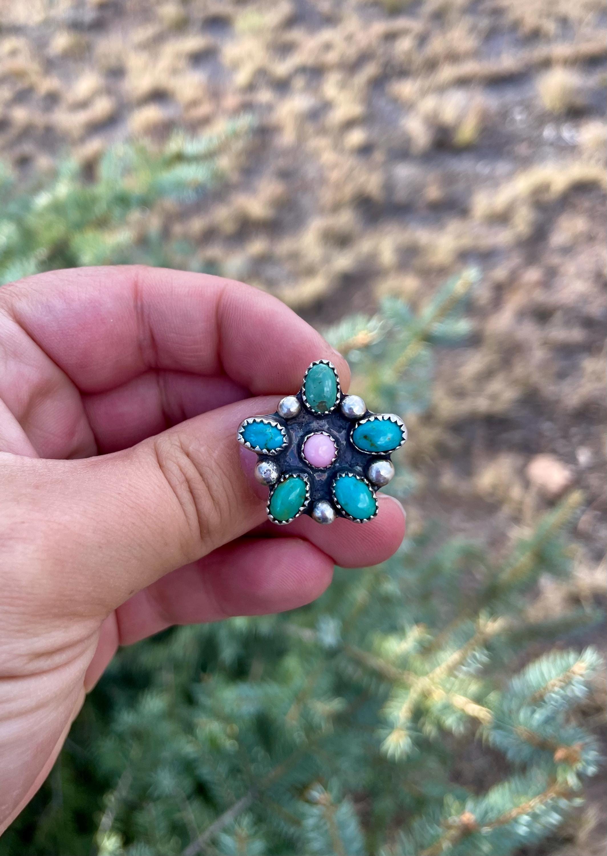 Kingman and Conch Flower Ring